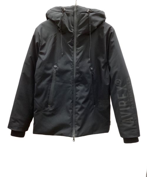 AVIREX（アヴィレックス）AVIREX (アヴィレックス) STRETCH HOOD DOWN JACKET ブラック サイズ:Mの古着・服飾アイテム