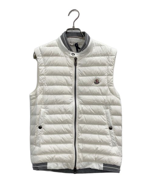 MONCLER（モンクレール）MONCLER (モンクレール) ダウンベスト ホワイト サイズ:S 未使用品の古着・服飾アイテム