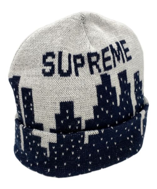 SUPREME（シュプリーム）SUPREME (シュプリーム) New Era (ニューエラ) ニット帽 ネイビーの古着・服飾アイテム