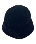 HENDER SCHEMEエンダースキーマ）の古着「velvet quilt bucket hat（ベルベットキルトバケットハット）」｜ブラック