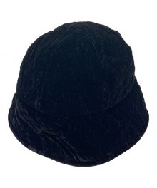 HENDER SCHEME（エンダースキーマ）の古着「velvet quilt bucket hat（ベルベットキルトバケットハット）」｜ブラック