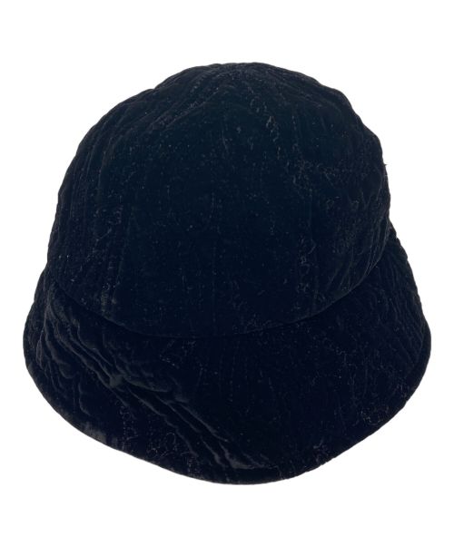 HENDER SCHEME（エンダースキーマ）HENDER SCHEME (エンダースキーマ) velvet quilt bucket hat（ベルベットキルトバケットハット） ブラック サイズ:Mの古着・服飾アイテム