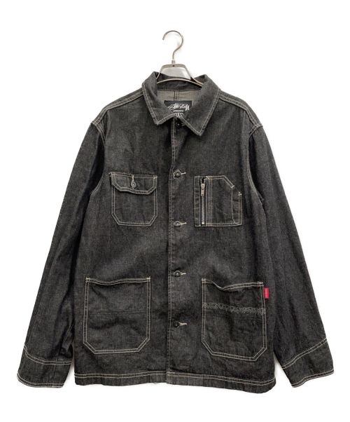 stussy（ステューシー）stussy (ステューシー) デニムジャケット ブラック サイズ:Mの古着・服飾アイテム