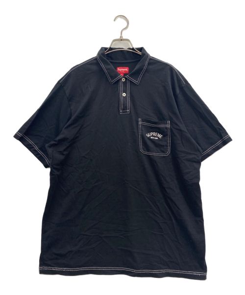SUPREME（シュプリーム）SUPREME (シュプリーム) ポロシャツ ブラック サイズ:Lの古着・服飾アイテム