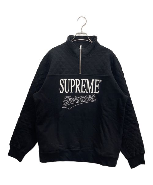 SUPREME（シュプリーム）SUPREME (シュプリーム) ハーフジップスウェット（Forever Half Zip Sweatshirt） ブラック サイズ:Mの古着・服飾アイテム