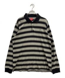 SUPREME（シュプリーム）の古着「Striped L/S Polo（ストライプロングスリーブポロ）」｜グレー