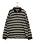 SUPREME（シュプリーム）の古着「Striped L/S Polo（ストライプロングスリーブポロ）」｜グレー