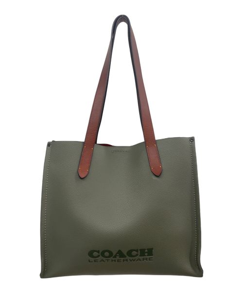 COACH（コーチ）COACH (コーチ) ショルダーバッグ グリーン×ブラウンの古着・服飾アイテム