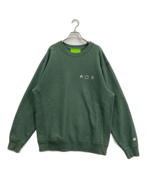 MISTER GREEN（ミスターグリーン）MISTER GREEN (ミスターグリーン) クルーネックスウェット グリーン サイズ:XLの古着・服飾アイテム