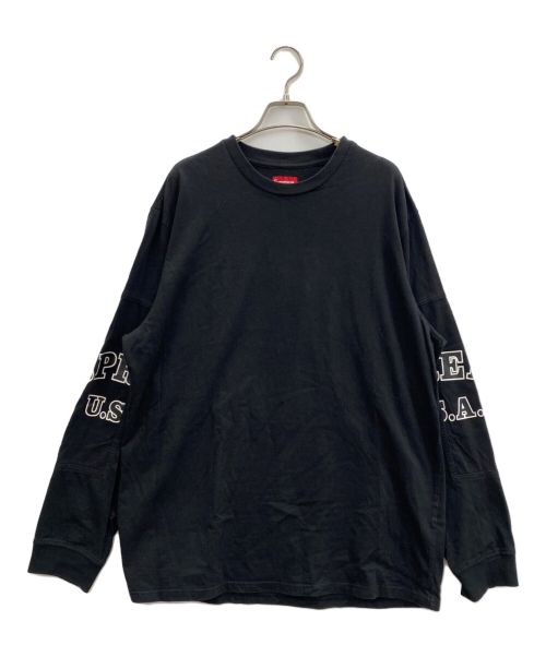 SUPREME（シュプリーム）SUPREME (シュプリーム) Cutout Sleeves L/S Top(ロングスリーブカットソー） ブラック サイズ:Lの古着・服飾アイテム