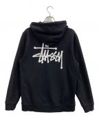 stussyステューシー）の古着「STOCK BASIC HOODIE　パーカー」｜ブラック