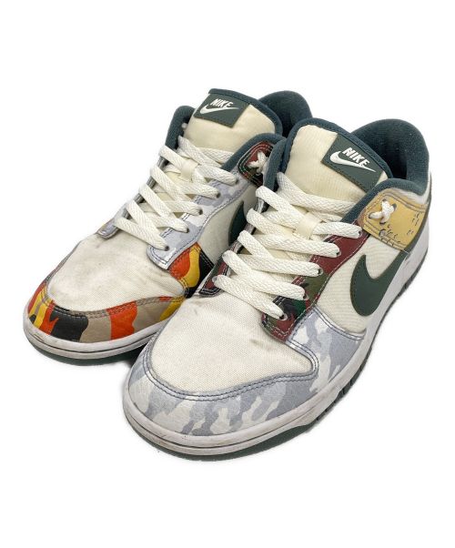 NIKE（ナイキ）NIKE (ナイキ) DUNK LOW ”Sail Multi-Camo”（ダンク ローセイルマルチカモ） グリーン サイズ:27の古着・服飾アイテム