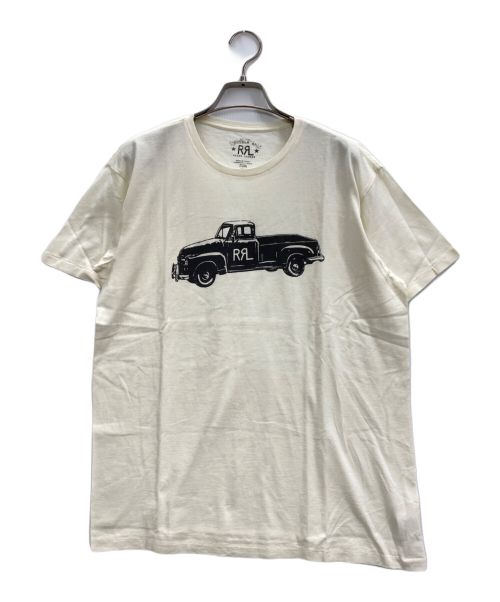 RRL（ダブルアールエル）RRL (ダブルアールエル) トラックグラフィックTシャツ ホワイト サイズ:Mの古着・服飾アイテム