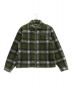 stussy（ステューシー）の古着「Shadow Plaid Sherpa Zip Shirt」｜グリーン