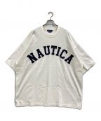 NAUTICAノーティカ）の古着「アーチロゴ ショートスリーブ Tシャツ」｜ホワイト