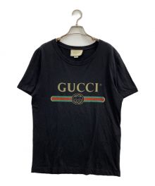 GUCCI（グッチ）の古着「プリントロゴカットソー」｜ブラック