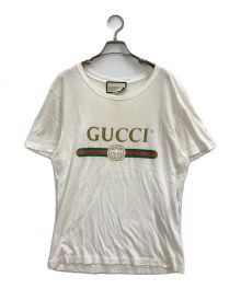 GUCCI（グッチ）の古着「プリントロゴカットソー」｜ホワイト