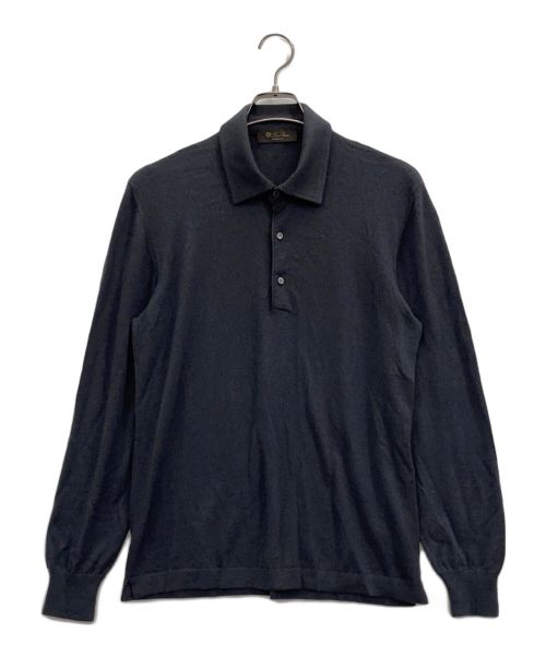 LORO PIANA（ロロピアーナ）LORO PIANA (ロロピアーナ) ニットポロシャツ グレー サイズ:50の古着・服飾アイテム