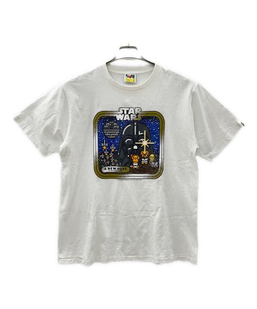 A BATHING APE（アベイシングエイプ）A BATHING APE (アベイシングエイプ) STAR WARS (スターウォーズ) Tシャツ ホワイト サイズ:L 未使用品の古着・服飾アイテム