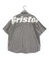 F.C.R.B. (エフシーアールビー) BIG LOGO S/S BAGGY SHIRT（ビッグロゴストライプシャツ） ホワイト×ブラック サイズ:Ｓ：12000円