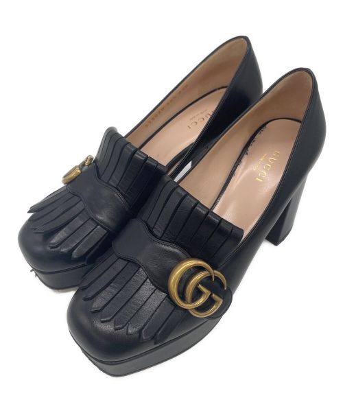 GUCCI（グッチ）GUCCI (グッチ) フリンジパンプス ブラック サイズ:SIZE 36 1/2の古着・服飾アイテム