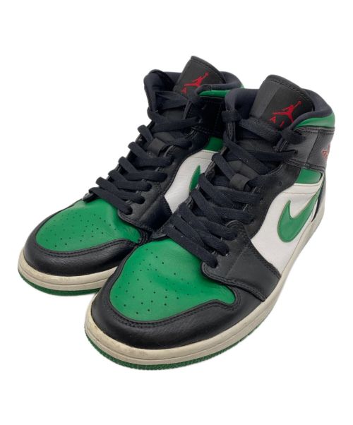 NIKE（ナイキ）NIKE (ナイキ) AIR JORDAN 1 MID（エアジョーダン1 ミッド） ブラック×グリーン サイズ:27の古着・服飾アイテム