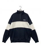 F.C.R.B.エフシーアールビー）の古着「HALF ZIP STAND COLLAR SWEAT（ハーフジップスウェット）」｜ブラック×ホワイト