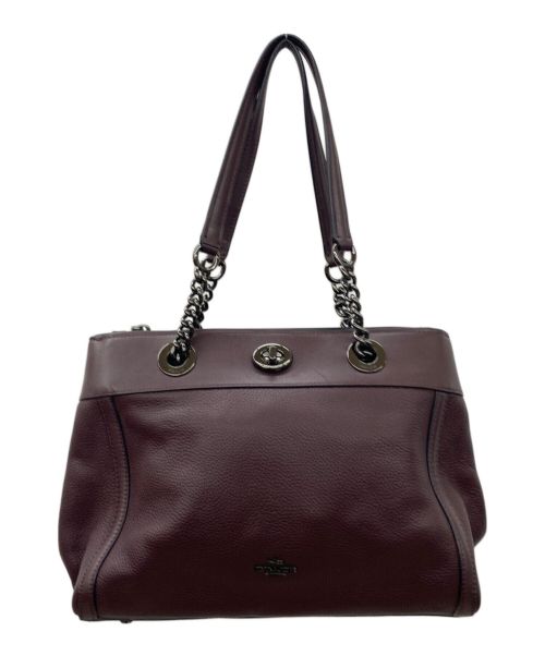 COACH（コーチ）COACH (コーチ) トートバッグ ボルドーの古着・服飾アイテム