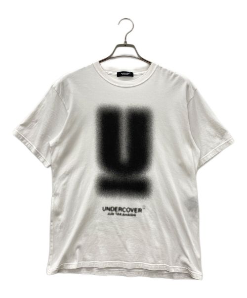 UNDERCOVER（アンダーカバー）UNDERCOVER (アンダーカバー) ぼかしグラフィックプリントＴシャツ ホワイト×ブラック サイズ:2の古着・服飾アイテム