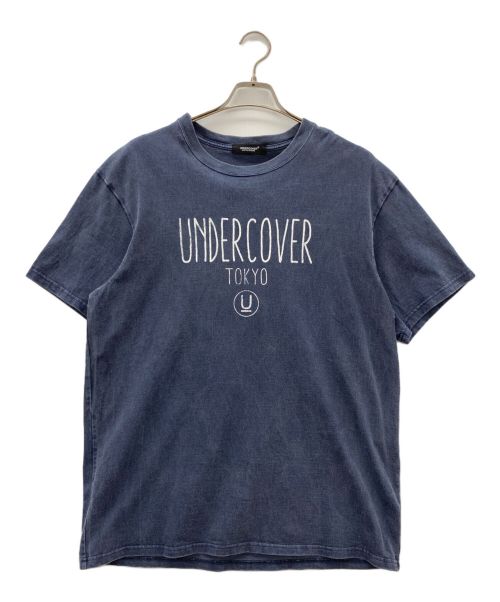 UNDERCOVER（アンダーカバー）UNDERCOVER (アンダーカバー) ピグメント加工Tシャツ ブルー サイズ:2の古着・服飾アイテム