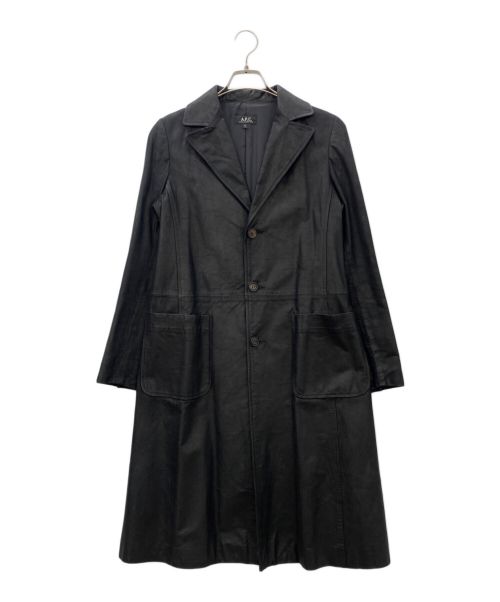 A.P.C.（アーペーセー）A.P.C. (アーペーセー) レザーコート ブラック サイズ:Mの古着・服飾アイテム