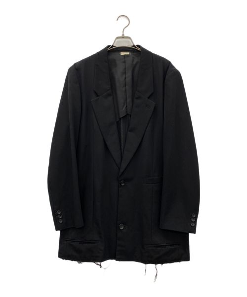 COMME des GARCONS HOMME PLUS（コムデギャルソンオムプリュス）COMME des GARCONS HOMME PLUS (コムデギャルソンオムプリュス) カットオフシングルジャケット ブラック サイズ:Lの古着・服飾アイテム