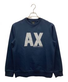 ARMANI EXCHANGE（アルマーニ エクスチェンジ）の古着「ビックロゴスウェット」｜ネイビー