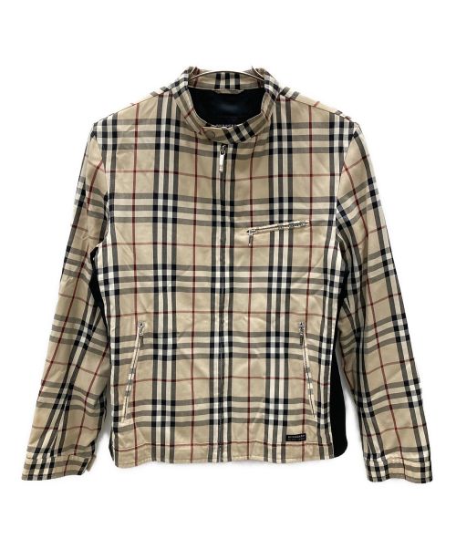 BURBERRY BLACK LABEL（バーバリーブラックレーベル）BURBERRY BLACK LABEL (バーバリーブラックレーベル) シングルライダースジャケット ベージュ サイズ:Mの古着・服飾アイテム