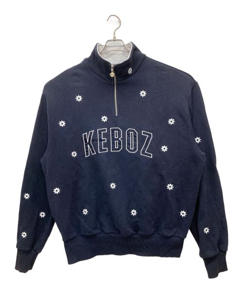 KEBOZ（ケボズ）KEBOZ (ケボズ) ハーフジップスウェット ネイビー サイズ:Lの古着・服飾アイテム