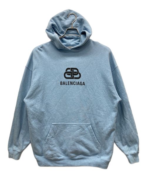 BALENCIAGA（バレンシアガ）BALENCIAGA (バレンシアガ) プルオーバーパーカー ブルー サイズ:Sの古着・服飾アイテム