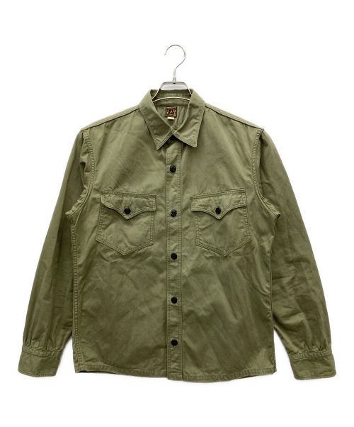 freewheelers（フリーホイーラーズ）freewheelers (フリーホイーラーズ) US NAVY CPO SHIRT カーキ サイズ:SIZE　16の古着・服飾アイテム