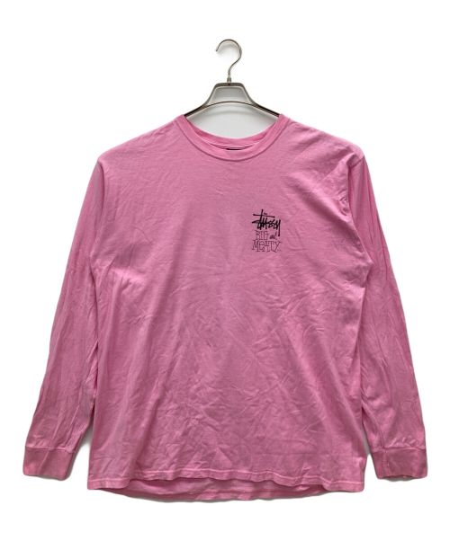 stussy（ステューシー）stussy (ステューシー) 長袖カットソー ピンク サイズ:SIZE　XLの古着・服飾アイテム