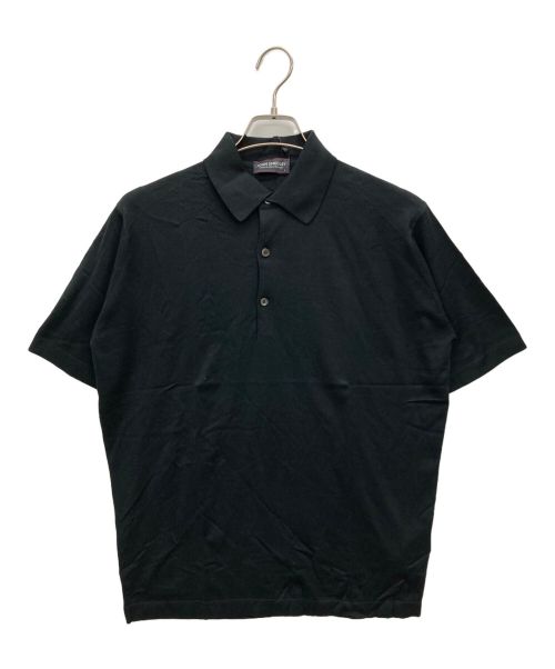 JOHN SMEDLEY（ジョンスメドレー）JOHN SMEDLEY (ジョンスメドレー)  ISIS 30ゲージ コットン ニットポロシャツ ブラック サイズ:SIZE　L 未使用品の古着・服飾アイテム