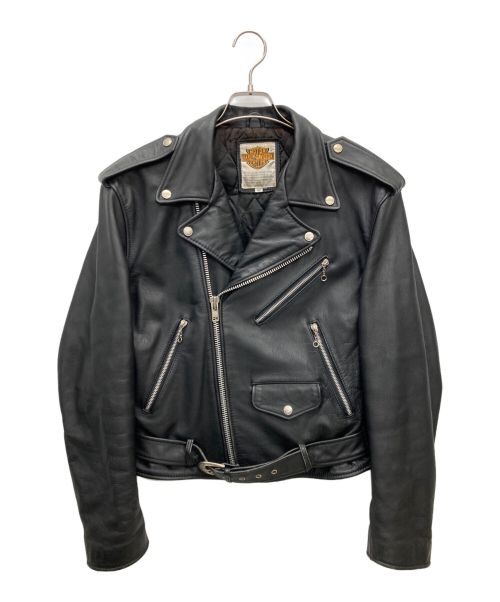 HARLEY-DAVIDSON（ハーレーダビッドソン）HARLEY-DAVIDSON (ハーレーダビッドソン) レザージャケット ブラック サイズ:SIZE 42の古着・服飾アイテム