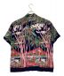 KAHANAMOKU (カハナモク) アロハシャツ ネイビー×グリーン×レッド サイズ:SIZE L：9000円