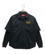 SUPREMEシュプリーム）の古着「Thermal Sleeve Work Shirt」｜ブラック