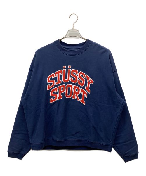 stussy（ステューシー）stussy (ステューシー) SPORTロゴスウェット ネイビー サイズ:SIZE　Mの古着・服飾アイテム