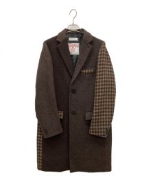 BEAUTY&YOUTH×Harris Tweed（ビューティーアンドユース×ハリスツイード）の古着「ウールコート」｜ブラウン