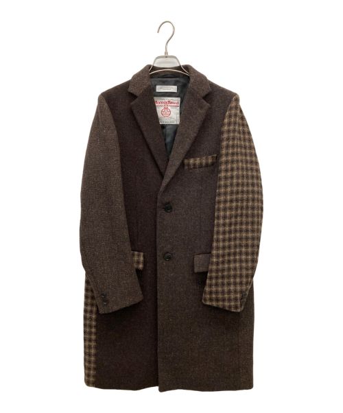 BEAUTY&YOUTH（ビューティーアンドユース）BEAUTY&YOUTH (ビューティーアンドユース) Harris Tweed (ハリスツイード) ウールコート ブラウン サイズ:不明の古着・服飾アイテム