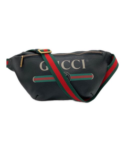 GUCCI（グッチ）GUCCI (グッチ) ウエストバッグ ブラックの古着・服飾アイテム