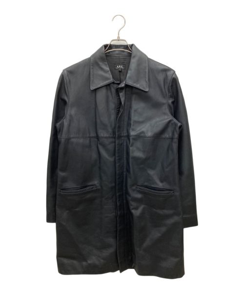 A.P.C.（アーペーセー）A.P.C. (アーペーセー) レザーコート ブラック サイズ:SIZE 1の古着・服飾アイテム