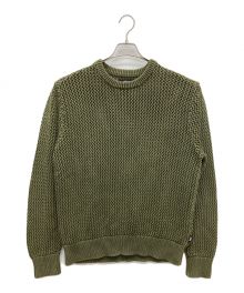 stussy（ステューシー）の古着「PIGMENT DYED LOOSE GAUGE SWEATER」｜カーキ