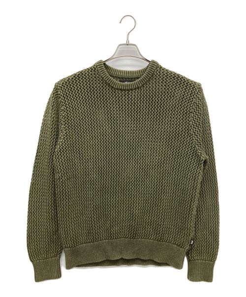 stussy（ステューシー）stussy (ステューシー) PIGMENT DYED LOOSE GAUGE SWEATER カーキ サイズ:SIZE Mの古着・服飾アイテム