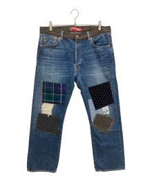 LEVI'S×COMME des GARCONS JUNYA WATANABE MAN（リーバイス×コム デ ギャルソン ジュンヤ ワタナベ マン）の古着「パッチワークデニムパンツ」｜インディゴ